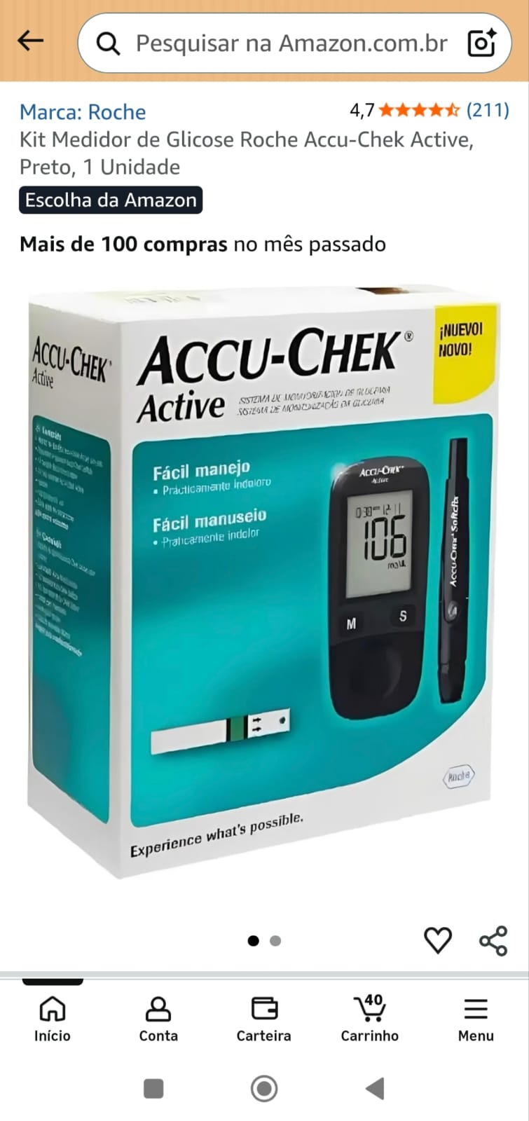 Anvisa proíbe venda de tiras de glicemia Accu-Chek Active falsificadas na Amazon